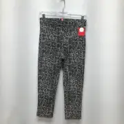 Spanx Sara Blakely Womens Taupe Black Snakeskin Print Cropped Ankle Leggings S