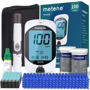 Metene TD-4116 Blood Glucose Monitor Kit, 100 Glucometer Strips, 100 Lancets,...