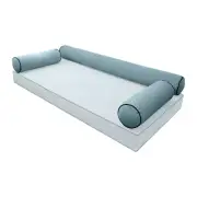 SLIPCOVER ONLY Contrast Twin-XL V6 Velvet Indoor Daybed Bolster Cushion AD355