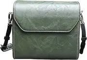 ZGUZMCMK Camera Carrying Bag Pouch Wear Resistant Travel Fashion Lightweight PU Leather Camera Case for HX350 Em10 A5100 GF5 A6000, Green