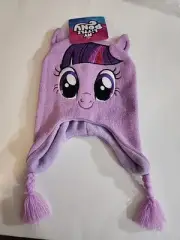 My Little Pony Beanie Hat Cap Girls Youth Purple Knit One Size Fleece Lined