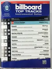 Billboard Top Tracks Instrumental Solos Trombone Book w CD Level 2-3 Alfred Pub