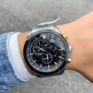 【CASIO 卡西歐】EDIFICE 賽車儀錶板酷炫風格 鋼錶帶 計時男錶 EFR-561DB