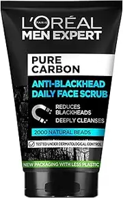 L'Oreal Paris Men Expert Pure Power Face Scrub For Men, Exfoliating Blackhead Wash, for Oily Skin