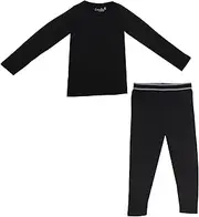 [EVERYDAY KIDS] Girls Thermal Top and Bottom Underwear Set; Kids Long Johns; Base Layer Set for Cold Weather; Moisture Wicking Microfleece