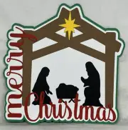 Merry Christmas Title Die Cut Embellishment Scrapbook