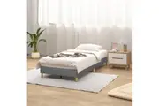 DREAMO Steel Bed Base Dark Grey Single