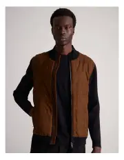 [Blaq] Leo Sueded Puffer Jacket in Black