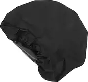 ifundom Outdoor Fire Pit Cover Fireproof Oxford Round Design Xhinches with Elastic Hem for Built Fireplaces Black Finish