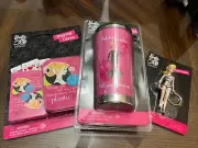 Bundle of 3 Barbie 50th Anniversary; Travel Mug, Playing Cards, Keychain; NIP