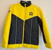 Richmond Tigers Womens Puffer Jacket Size 14 AFL Full Zip Black Yellow BNWT