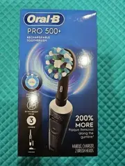 Oral-B® Pro 500+ Rechargeable Toothbrush With CrossAction/Sensitive Black