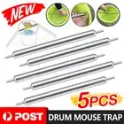 5pcs Metal Rats Sticky-Mouse Killer Roll Trap Grasp log Bucket Rolling Spinning