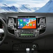 Roinvou 2+64G Android Radio for Toyota Fortuner Hilux 2005-2014, 9" Touchscreen with CarPlay Android Auto, Support HiFi GPS Navigation Bluetooth WiFi FM RDS Backup Camera