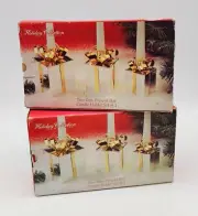 2 Sets of 3 Godinger Silverplate Holiday Candlesticks Candle Holders Box Present