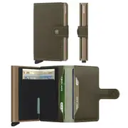 Secrid Miniwallet Compact RFID Wallet - Saffiano Olive