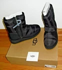 UGG Women Ridge Waterproof Short Wedge Puffer Winter Boots BLACK BRAND NEW W BOX