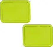 [Pyrex] 7210-PC 3 Cup Edamame Green Rectangle Plastic Food Storage Lid - 6 Pack