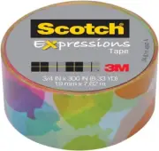 Scotch Expressions 0.75"x300" Watercolor Tape Lot of 6 rolls colorful