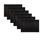 Set of 6 Broad Slat Bamboo Table Placemats 30 x 45cm