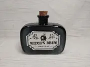 New! Halloween "Witch's Brew" Black Apothecary Jar Bottle Potion Poison Decor