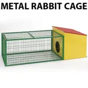 119cm Metal Rabbit Hutch Guinea Pig Ferret Hamster Cat House with Run
