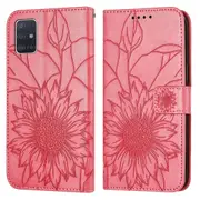Galaxy M51 /F62 /M62 Wallet Case 3 Credit Card Slot ID Card Holder, PU Leather Flip Case - Rose Red
