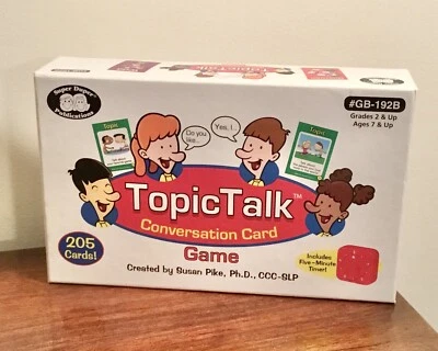 Topic Talk Conversation Cards Game by Susan Pike Speech/Language Educational NEW