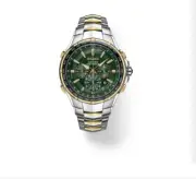New Seiko Coutura Radio Sync Solar Chronograph Two-Tone Men's Watch SSG022
