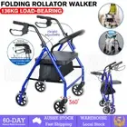 Folding Rollator Walker Classic Lightweight Mobility Walking Rollator Walker Oz
