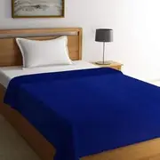 IVAZA New Winter Soft Warm Fleece Blanket Woollen Bedsheets for Double Bed (Blue)