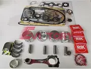 for KUBOTA V1502 Connecting Rod + Rebuild Overhaul kit Piston + Ring + Full Head Gasket kit + crankshaft Big Small Bearing