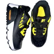 Toddler Nike Air Max 90 LTR SE Sneakers Black Yellow Size 9 NEW