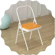 Folding Yoga Auxiliary Chair Portable Foldable Yoga Chair Backless Yoga Chair for Flexibility and Strength Training, White, Brown(Orange)