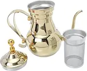 GRIRIW Exquisite Tea Kettle Hand Brewing Coffee Pot Coffee Pouring Kettle 0.7l Gold Sturdy