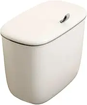 Dickly Hanging Trash Can Garbage Container Bin Wall Mounted Mountable with Lid Garbage Can for Bathroom Cupboard Household Home RV, White Small