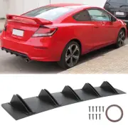 Rear Bumper Diffuser Shark Fins Spoiler Lip Splitter For Honda Civic ET,ES Sedan (for: Honda Civic)