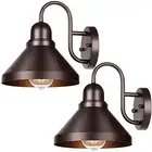 Brightever Gooseneck Porch Lights Outdoor, 2-Pack Farmhouse Exterior Barn Lig...