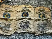 US No. 1 California Potatoes Burlap Sack Big L Packers Edison CA 100 Lb. Bag x3