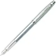 [Sheaffer] 100, Brushed Chrome, Nickel Trim, Fountain Pen: Medium Nib (E0930653-30)