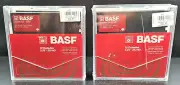 (2) BASF 5.25" 2S/HD Two Sided High Density 10 Floppy Diskettes Set Vintage NEW