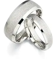 [Gemini] Groom & Bride Beveled Edge Matching Couple Wedding Anniversary Titanium Ring Set Width 8mm & 5mm Men Size : 10