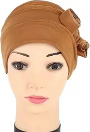 [Bigood] Womens Soft Comfy Cotton Chemo Cap Muslim Sleep Hair Cover Hat Turban