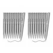 Twist to Open/Close Ballpoint Pen Guest Sign In Pen for Office, Black/Blue Inks