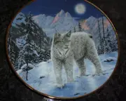 COLLECTIBLE PLATE - MOONLIT WILDERNESS - JEFF TIFT- CALL OF THE NORTH