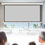 60"/72" Manual Pull Down Projector Screen Auto-Lock, 4K HD Movie Screen for Office/Home Cinema/Outdoor, Retractable Projector Screen, Wall/Ceiling Mounted(72inch(4:3))