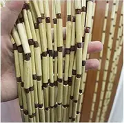[OKUOKA] Bamboo Beaded Door Curtains for Doorways Bead String Curtain for Room Dividers - 31 Strands Home Entrance Retro Hanging Ornament -35.4"x76.8" (Color : A, Size : 90x195cm)