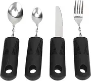 Weighted Silverware for Parkinsons Patients Arthritic Aid Hand Tremor Spoon Fork Knife Adaptive Utensil Set