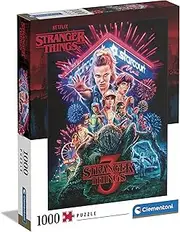 [Clementoni] Jigsaw Puzzle Stranger Things 1000 Pieces - Puzzle for Adults 14-99 Years, Poster Included, Men/Women, Made in Italy, 39653
