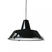 Asi Industrial Cord Drop Dome Pendant Light Lamp - Black.